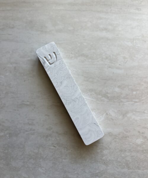 מזוזת בטון שייש אפור