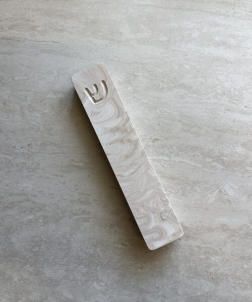 מזוזת בטון שייש חום