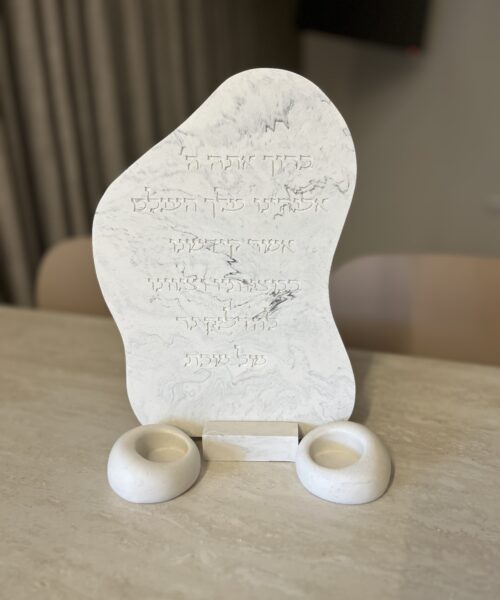 סט הדלקת נרות שייש אפור