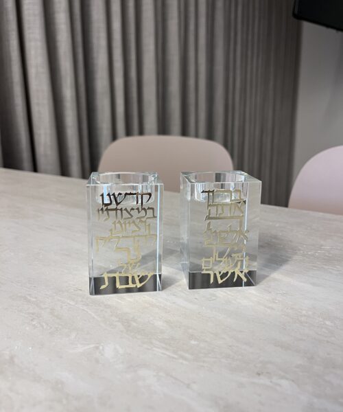 פמוטי קריסטל נמוכים סדר הדלקת נרות