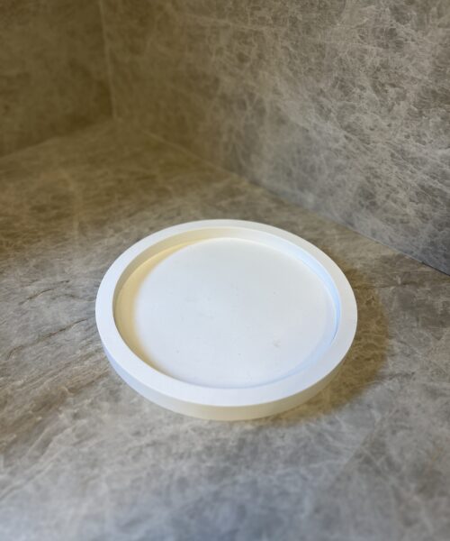 מגש לפמוטים לבן חלבי