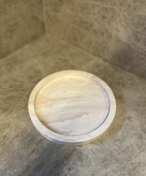 מגש לפמוטים שייש חום