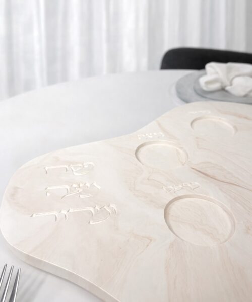 מגש ליל הסדר שיש חום 1