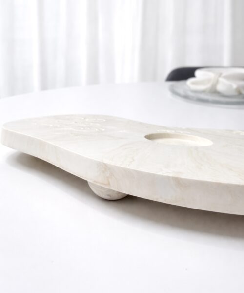 מגש ליל הסדר שיש חום 3