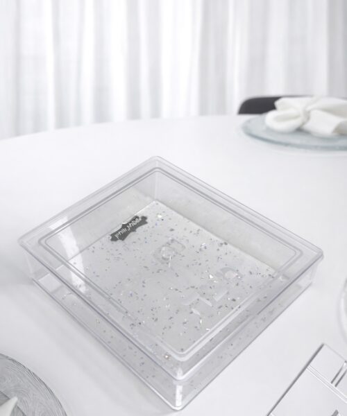 קופסה למצות דגם נצנצים